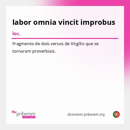 Significado de labor omnia vincit improbus
